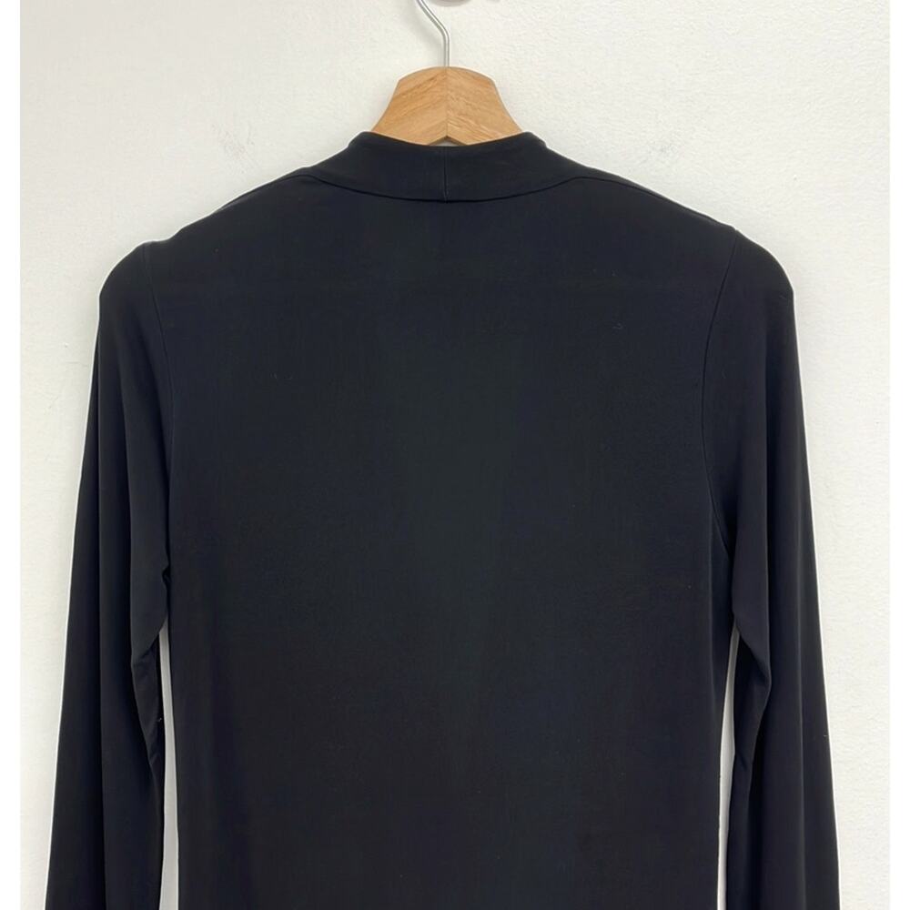 Eileen Fisher 100% Silk Faux Wrap Surplice Drape Elegant Blouse - Petite Small - Picture 5 of 11